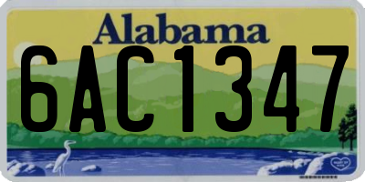 AL license plate 6AC1347