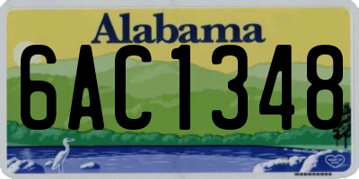 AL license plate 6AC1348