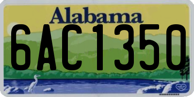 AL license plate 6AC1350