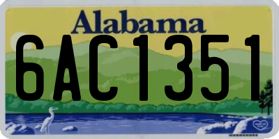 AL license plate 6AC1351