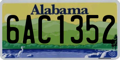 AL license plate 6AC1352
