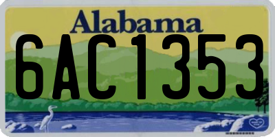 AL license plate 6AC1353