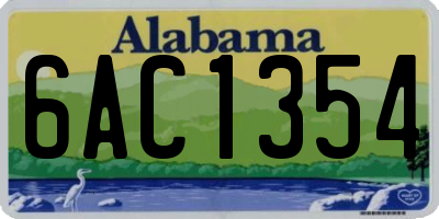 AL license plate 6AC1354