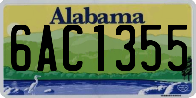 AL license plate 6AC1355