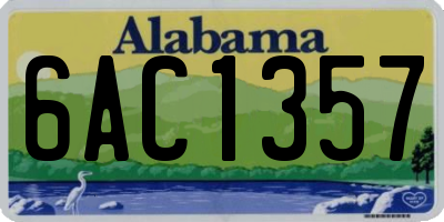 AL license plate 6AC1357