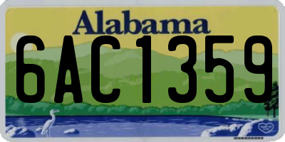 AL license plate 6AC1359