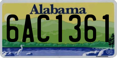 AL license plate 6AC1361