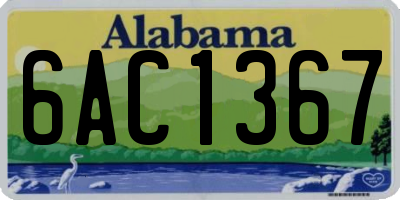 AL license plate 6AC1367