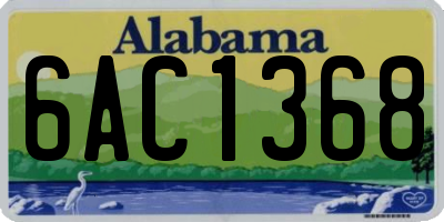 AL license plate 6AC1368