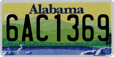 AL license plate 6AC1369