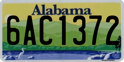AL license plate 6AC1372