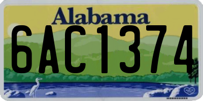 AL license plate 6AC1374