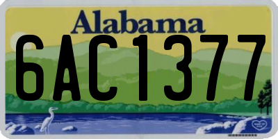AL license plate 6AC1377