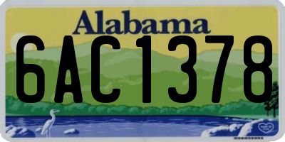 AL license plate 6AC1378