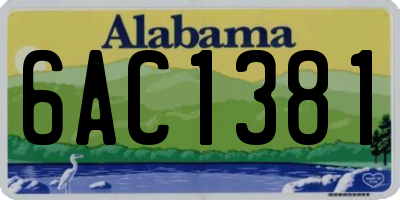AL license plate 6AC1381