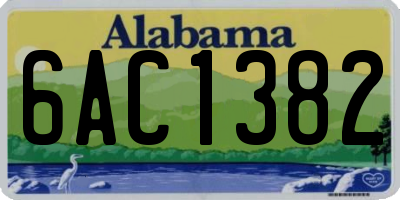 AL license plate 6AC1382
