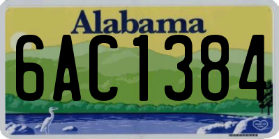 AL license plate 6AC1384
