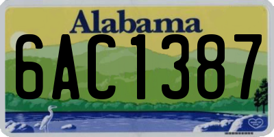 AL license plate 6AC1387