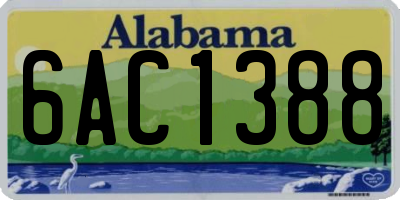 AL license plate 6AC1388