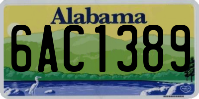 AL license plate 6AC1389