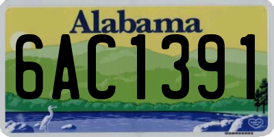 AL license plate 6AC1391