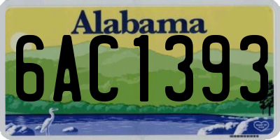 AL license plate 6AC1393