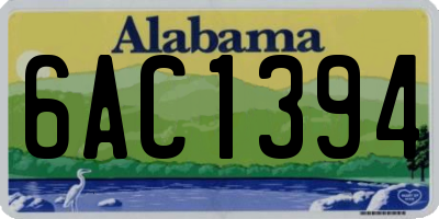 AL license plate 6AC1394