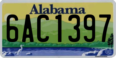 AL license plate 6AC1397