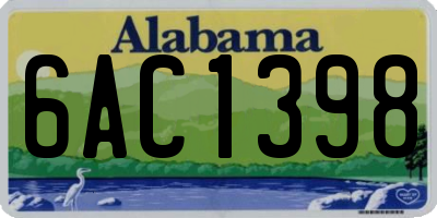 AL license plate 6AC1398