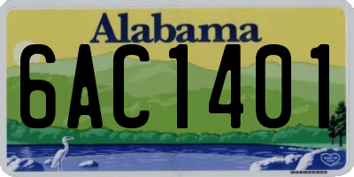 AL license plate 6AC1401