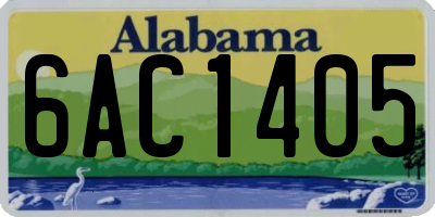 AL license plate 6AC1405