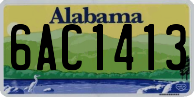 AL license plate 6AC1413