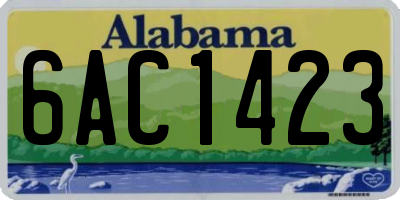 AL license plate 6AC1423