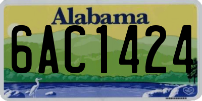 AL license plate 6AC1424