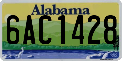 AL license plate 6AC1428
