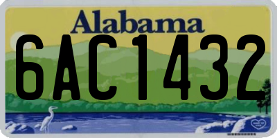 AL license plate 6AC1432