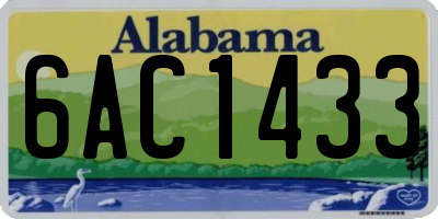 AL license plate 6AC1433