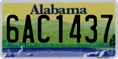 AL license plate 6AC1437