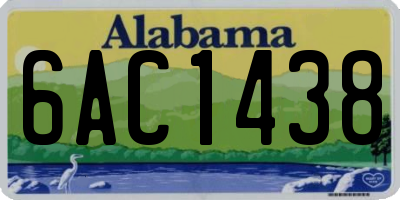 AL license plate 6AC1438