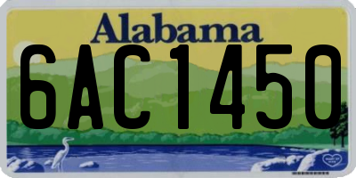 AL license plate 6AC1450