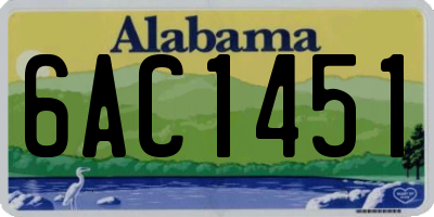AL license plate 6AC1451