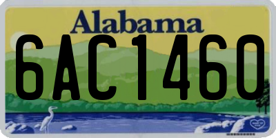 AL license plate 6AC1460