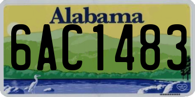 AL license plate 6AC1483