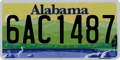 AL license plate 6AC1487