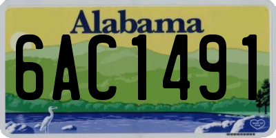 AL license plate 6AC1491