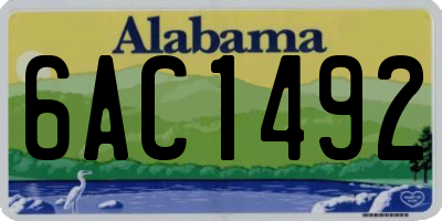 AL license plate 6AC1492