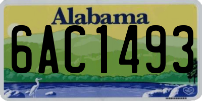 AL license plate 6AC1493
