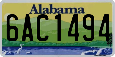 AL license plate 6AC1494