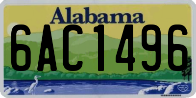 AL license plate 6AC1496