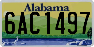 AL license plate 6AC1497